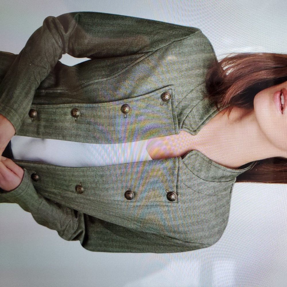 Tommy Hilfiger Military Striped Band Collar Jacket - Picture 5 of 5